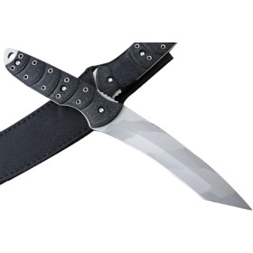 Straight knife with tiger pattern Aluminum handle straight knife UD17064 